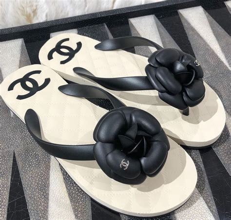 chanel flip flops with chain|At Chanel, Models Made Flip.